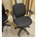 HON Black Mid Back Adjustable Office Task Chair with Fixed Arms